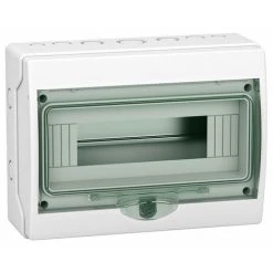 Schneider Electric 13444 13444 Coffret De Distribution Montage En Saillie Nombre De Divisions = 12 Nbr De Rangées = 1 - Gris Clair (RAL 7035)