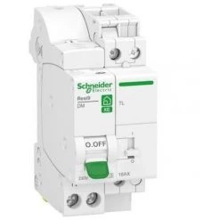 SCHNEIDER ELECTRIC Commande Combinée Disjoncteur 16A 1P+N Courbe C 3kA + Télérupteur 16A 1NO (1F) 250V Embrochable XE RESI9 SCHNEIDER R9ECL616