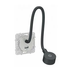 SCHNEIDER ELECTRIC Liseuse Odace - LED - 2W - Prise USB - Alu - Aluminium