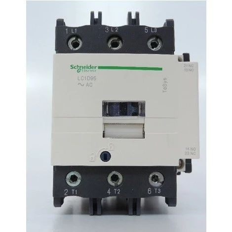 Contacteur 95A 3P 440V AC-3 Contact 3F (3NO) Aux 1F 1O Bobine 400V CA 50-60Hz Bornes à Vis TESYS Schneider Electric LC1D95V7 1 Contacteur 95A 3P 440V AC-3 Contact 3F (3NO) Aux 1F 1O Bobine 400V CA 50-60Hz Bornes à Vis TESYS Schneider Electric LC1D95V7