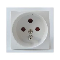 SCHNEIDER ELECTRIC Prise 2P+T 16A à Détrompage Mécanique Blanc Polaire Format 45X45mm 2M Sans Support Ni Plaque ALTIRA SCHNEIDER ALB44271