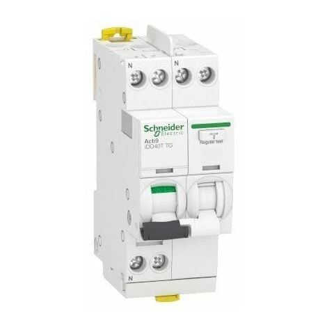 SCHNEIDER ELECTRIC Disjoncteur Différentiel 25A - IDD40T Acti9 - 6kA - Courbe C - 1P+N - 30mA 1 SCHNEIDER ELECTRIC Disjoncteur Différentiel 25A - IDD40T Acti9 - 6kA - Courbe C - 1P+N - 30mA