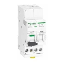 SCHNEIDER ELECTRIC Disjoncteur Différentiel "départ" - Bornes Auto - 16A - IDD40K XA Acti9 - 4.5kA - Courbe C - 1P+N - 300mA