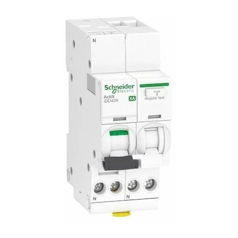 SCHNEIDER ELECTRIC Disjoncteur Différentiel "départ" - Bornes Auto - 10A - IDD40K XA Acti9 - 4.5kA - Courbe C - 1P+N - 300mA 1 SCHNEIDER ELECTRIC Disjoncteur Différentiel "départ" - Bornes Auto - 10A - IDD40K XA Acti9 - 4.5kA - Courbe C - 1P+N - 300mA