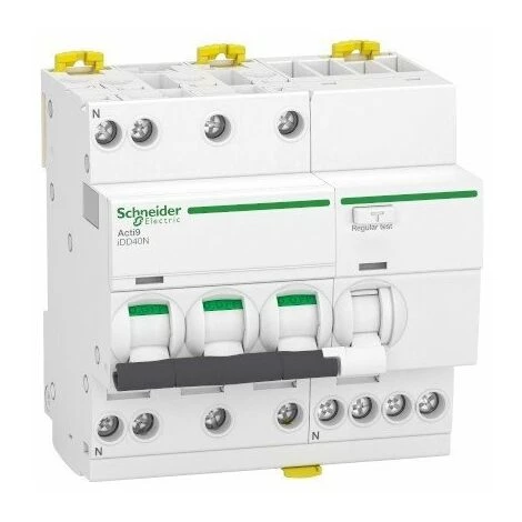 SCHNEIDER ELECTRIC Disjoncteur Différentiel "départ" 16A - IDD40N Acti9 - 10kA - Courbe C - 3P+N - 30mA 1 SCHNEIDER ELECTRIC Disjoncteur Différentiel "départ" 16A - IDD40N Acti9 - 10kA - Courbe C - 3P+N - 30mA