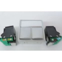 Prise Reseau Double 2x RJ45 CAT5E UTP Alu Format 45x45mm ALTIRA SCHNEIDER ELECTRIC ALB46325N