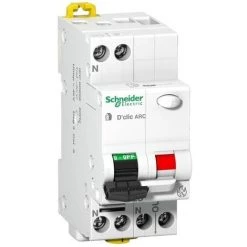 SCHNEIDER ELECTRIC Disjoncteur Détecteur D'arc électrique 16A 1P+N Courbe C 3kA Bornes Vis Duoline D'clic SCHNEIDER 20731