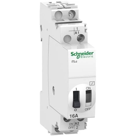 SCHNEIDER ELECTRIC Télérupteur 16A 1P Contact 1NO (1F) à Commande Centralisé Bobine 48V CA 50-60Hz ITLc Acti9 SCHNEIDER A9C33211 1 SCHNEIDER ELECTRIC Télérupteur 16A 1P Contact 1NO (1F) à Commande Centralisé Bobine 48V CA 50-60Hz ITLc Acti9 SCHNEIDER A9C33211