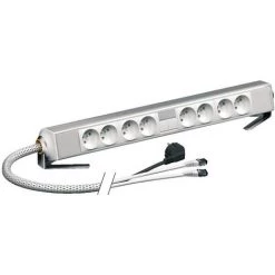 SCHNEIDER ELECTRIC Boitier De Bureau Multiprise Orientable Avec 8 Prises 2P+T 16A Et 2 Prises RJ45 Précablé OptiLine SCHNEIDER ISM20350P