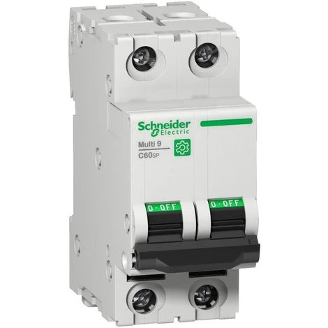 SCHNEIDER ELECTRIC Disjoncteur 10A 2P Courbe C 10kA 240/440V AC Bornes Vis C60SP Multi9 SCHNEIDER M9F22210 1 SCHNEIDER ELECTRIC Disjoncteur 10A 2P Courbe C 10kA 240/440V AC Bornes Vis C60SP Multi9 SCHNEIDER M9F22210