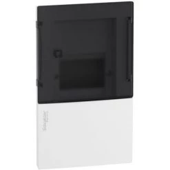 SCHNEIDER ELECTRIC Coffret De Répartition à Encastrer (mur Plein) 1x4M Avec Porte Translucide Et Bornier Terre Mini Pragma SCHNEIDER MIP22104S