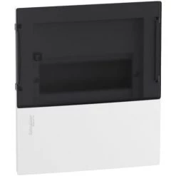 SCHNEIDER ELECTRIC Coffret De Répartition Encastré 1x8 Modules 1R Avec Porte Translucide Et Bornier Terre Placo Mini Pragma SCHNEIDER MIP22108S