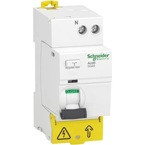 Interrupteur Différentiel Tête De Groupe ACTI9 IIG40 Schneider Electric 1PN 40 A 30 MA A9R67640 1 Interrupteur Différentiel Tête De Groupe ACTI9 IIG40 Schneider Electric 1PN 40 A 30 MA A9R67640