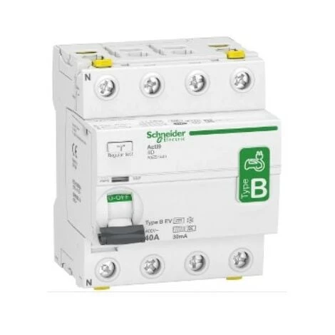 SCHNEIDER ELECTRIC Interrupteur Différentiel 40A Acti9 IID - Type B-EV - 4 Pôles - 30mA - 400V - CA 1 SCHNEIDER ELECTRIC Interrupteur Différentiel 40A Acti9 IID - Type B-EV - 4 Pôles - 30mA - 400V - CA