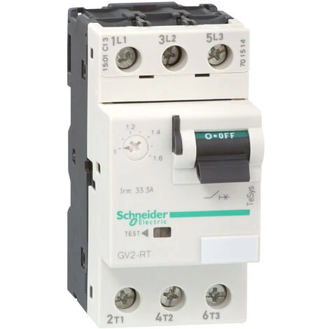 SCHNEIDER ELECTRIC Disjoncteur Moteur Tripolaire GV2RT Réglable 17 à 23A Schneider TeSys 1 SCHNEIDER ELECTRIC Disjoncteur Moteur Tripolaire GV2RT Réglable 17 à 23A Schneider TeSys