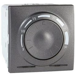 SCHNEIDER ELECTRIC Thermostat Encastré Standard 8A 2 Modules Couleur Graphite Sans Support Ni Plaque UNICA SCHNEIDER MGU3.501.12