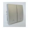 SCHNEIDER ELECTRIC Inter Double Poussoir 10A Gris Aluminium Pour Volets Roulants Série ALTIRA SCHNEIDER ALB46089