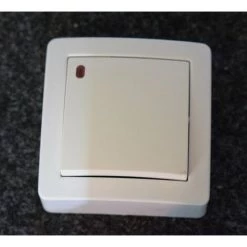 SCHNEIDER ELECTRIC Poussoir Lumineux 10A Blanc Saillie Complet Avec Cadre ALB61441P 250V Néon Faible Conso ALREA SCHNEIDER ALB62052