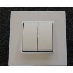 SCHNEIDER ELECTRIC Interrupteur Double Va Et Vient 16A Encastré Blanc Complet Avec Support Et Plaque ALTIRA SCHNEIDER