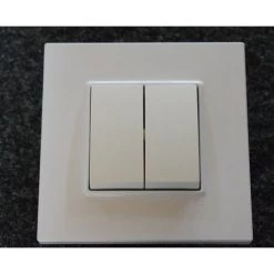 SCHNEIDER ELECTRIC Double Poussoir 16A 2NO 250V Encastré Blanc Complet Avec Support Et Plaque Altira SCHNEIDER ALB45063