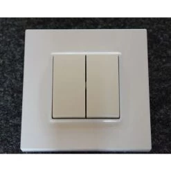 SCHNEIDER ELECTRIC Poussoir + Va-et-vient 16A 1no+1nf Encastré Blanc Complet Avec Support Et Plaque ALTIRA SCHNEIDER ALB45065-P