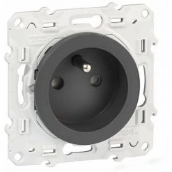 Schneider Electric SC5S54A059 Odace Prise De Courant 2 Pôles + Terre Anthracite -SCHNEIDER ELECTRIC Soldes 29951884 4