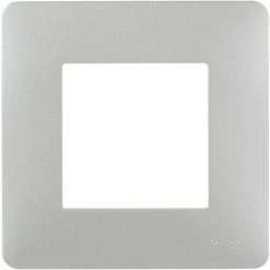 SCHNEIDER ELECTRIC Plaque Unica Studio - 1 Poste - Aluminium