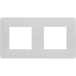 SCHNEIDER ELECTRIC Plaque Unica Studio - 2 Postes - Blanche
