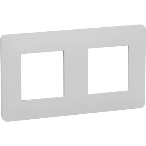 SCHNEIDER ELECTRIC Plaque Unica Studio - 2 Postes - Blanche 2 SCHNEIDER ELECTRIC Plaque Unica Studio - 2 Postes - Blanche – Image 2