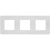 SCHNEIDER ELECTRIC Plaque Unica Studio - 3 Postes - Blanche