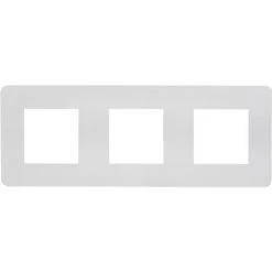 SCHNEIDER ELECTRIC Plaque Unica Studio - 3 Postes - Blanche