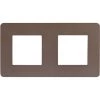 SCHNEIDER ELECTRIC Plaque Unica Studio - 2 Postes - Chocolat