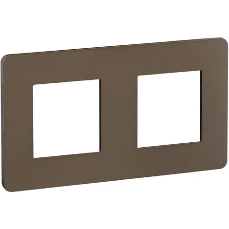 SCHNEIDER ELECTRIC Plaque Unica Studio - 2 Postes - Chocolat 2 SCHNEIDER ELECTRIC Plaque Unica Studio - 2 Postes - Chocolat – Image 2