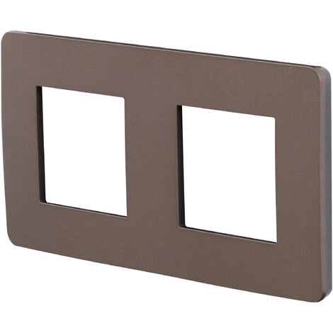 SCHNEIDER ELECTRIC Plaque Unica Studio - 2 Postes - Chocolat 3 SCHNEIDER ELECTRIC Plaque Unica Studio - 2 Postes - Chocolat – Image 3