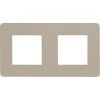SCHNEIDER ELECTRIC Plaque Unica Studio - 2 Postes - Taupe