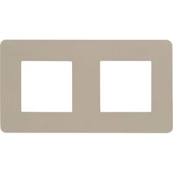 SCHNEIDER ELECTRIC Plaque Unica Studio - 2 Postes - Taupe