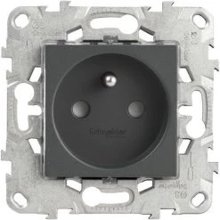 SCHNEIDER ELECTRIC Prise Unica 2P+T - Anthracite