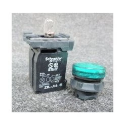 SCHNEIDER ELECTRIC Voyant Lumineux BA9s Ø 22mm Vert 230V Vis étrier Harmony XB5 SCHNEIDER XB5AV43