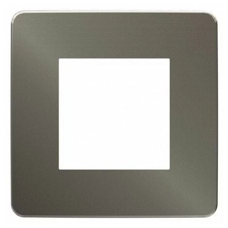 Unica Studio Metal Plaque 1P Black Alu Lisere Anthracite, Schneider Electric Ref. NU280253F 1 Unica Studio Metal Plaque 1P Black Alu Lisere Anthracite, Schneider Electric Ref. NU280253F