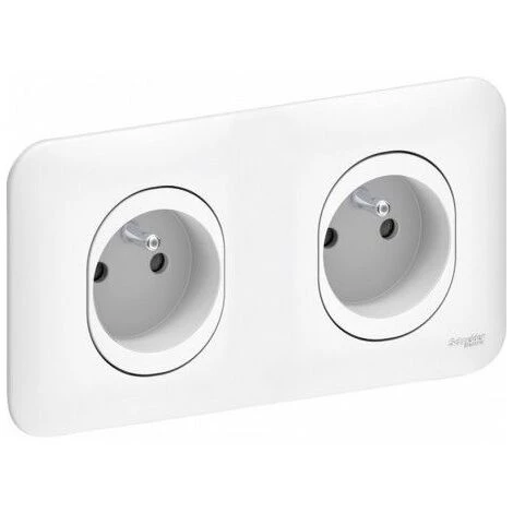 Ovalis Double Prise De Courant Pre-cablee / Griffes, Schneider Electric Ref. S262069 1 Ovalis Double Prise De Courant Pre-cablee / Griffes, Schneider Electric Ref. S262069