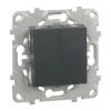 Unica Anthracite Va Et Vient + Poussoir Avec Carte Flow Pack, Schneider Electric Ref. SHN0512782