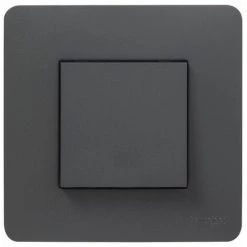 Unica Anthracite Poussoir + Plaque Studio 1P, Schneider Electric Ref. SHN0512830