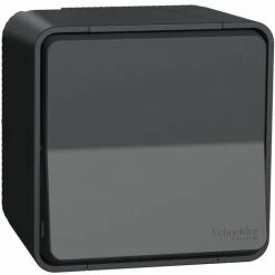 Mureva Styl Bouton Poussoir Saillie IP55 IK08 Gris, Schneider Electric Ref. SHN0212452