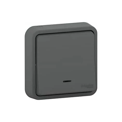 Mureva Styl Bouton Poussoir Lumineux Gris Encastre Complet, Schneider Electric Ref. SHN0212459 1 Mureva Styl Bouton Poussoir Lumineux Gris Encastre Complet, Schneider Electric Ref. SHN0212459