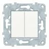 Unica Blanc Double Va Et Vient 10A Connex Rapide 2 Modules, Schneider Electric Ref. NU521318F