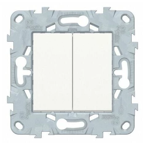 Unica Blanc Double Va Et Vient 10A Connex Rapide 2 Modules, Schneider Electric Ref. NU521318F 1 Unica Blanc Double Va Et Vient 10A Connex Rapide 2 Modules, Schneider Electric Ref. NU521318F