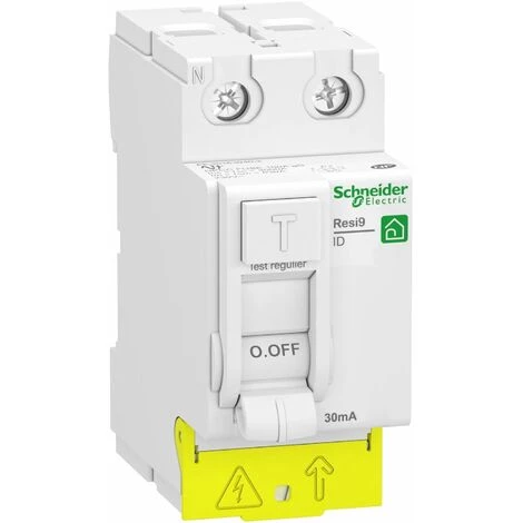 Resi9 XP - Interrupteur Differentiel - 2P - 25A - 30mA - Type AC - Peignable, Schneider Electric Ref. R9PRC225 1 Resi9 XP - Interrupteur Differentiel - 2P - 25A - 30mA - Type AC - Peignable, Schneider Electric Ref. R9PRC225