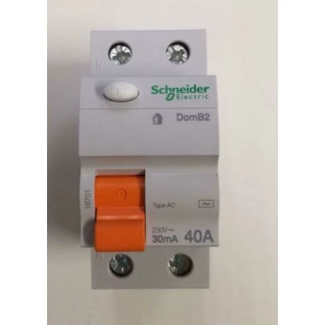 Schneider Electric Disjoncteur A Courant Residuel Domb2 2p 40a 30ma Ac Type Domb24030c 1 Schneider Electric Disjoncteur A Courant Residuel Domb2 2p 40a 30ma Ac Type Domb24030c
