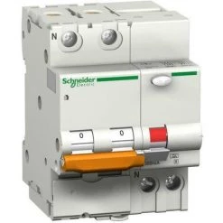 Schneider Electric Disjoncteur De Fuite A La Terre Domc45 1p+n C 6a 30ma Ac Type Domc45c630c