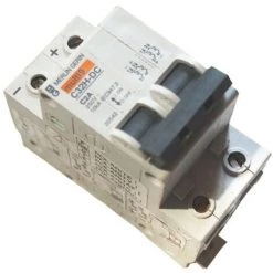 SCHNEIDER ELECTRIC Merlin Gerin 20542 Disjoncteur Pour Courant Continu 2P 2A Courbe C - Blanc